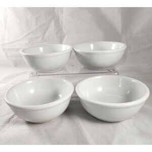 Set of Four Oneida Crown Rego White Fruit/Dessert/Sauce Bowls 5 in